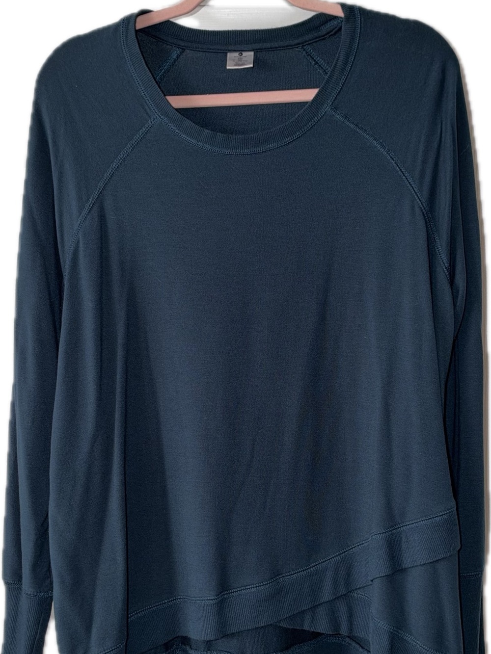 Active Life Womens Teal Long-Sleeve Casual Pullover Top